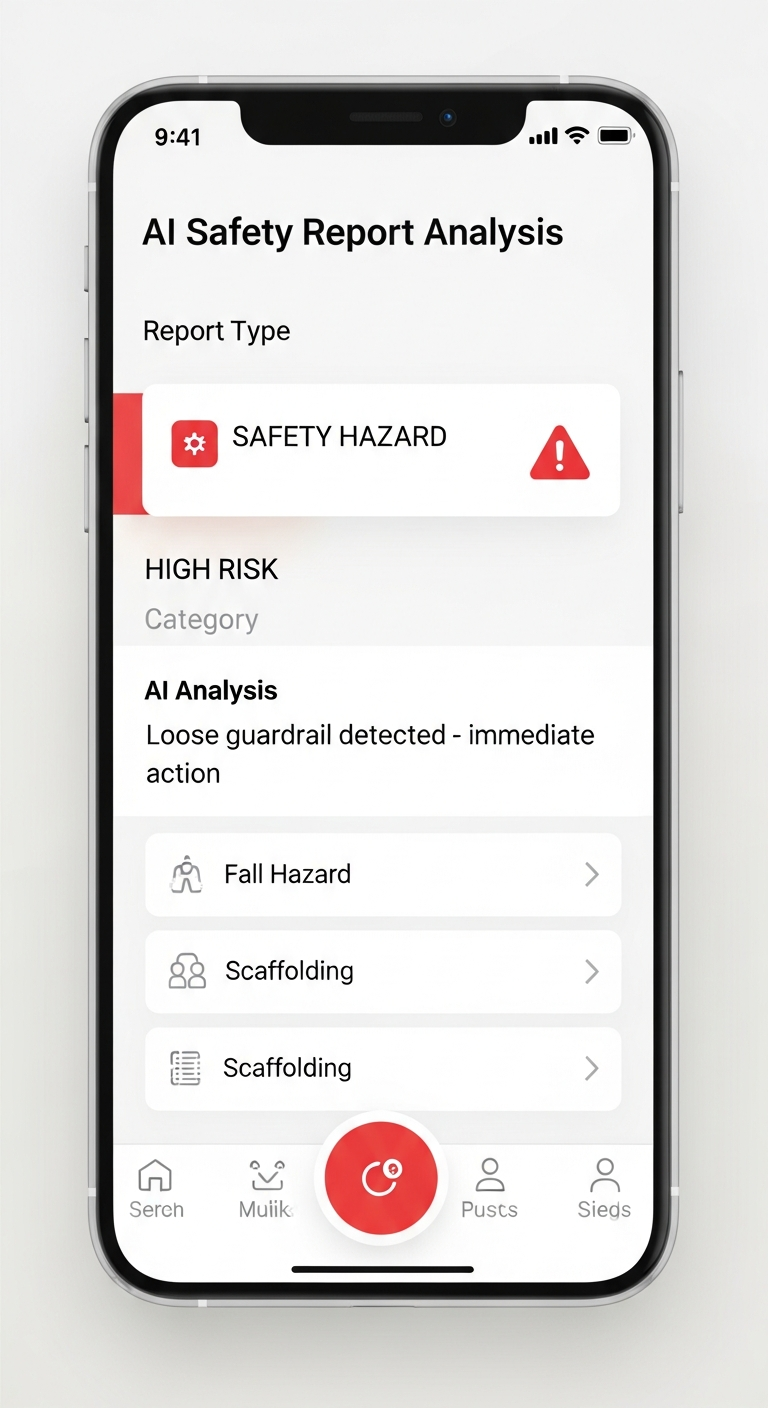 AI categorizes report type and risk level